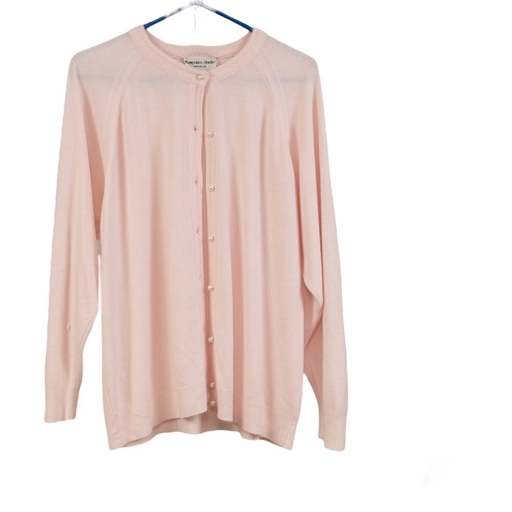 Hampshire Studio pink vintage buttons down cardigan size 1X